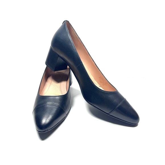 Cole Haan Shoes - Cole Haan The Go-To Pump Shoes Block Heel Black Leather Womens 8
